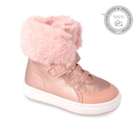 Παιδικό δερμάτινο ροζ μποτάκι για κορίτσια Garvalin 221334-B